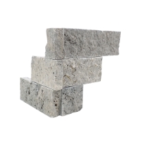 TRAVERTINE - 6X6, SILVER SILVER, SPLITFACE